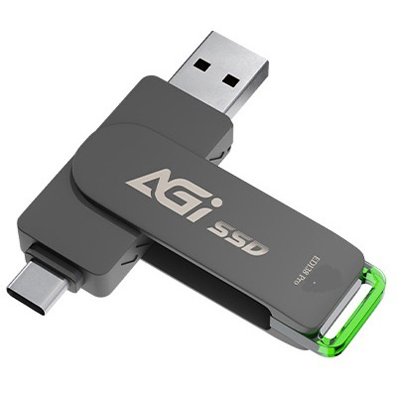 AGI512G33ED138P-CB AGI デュアルコネクタ搭載ポータブルSSD