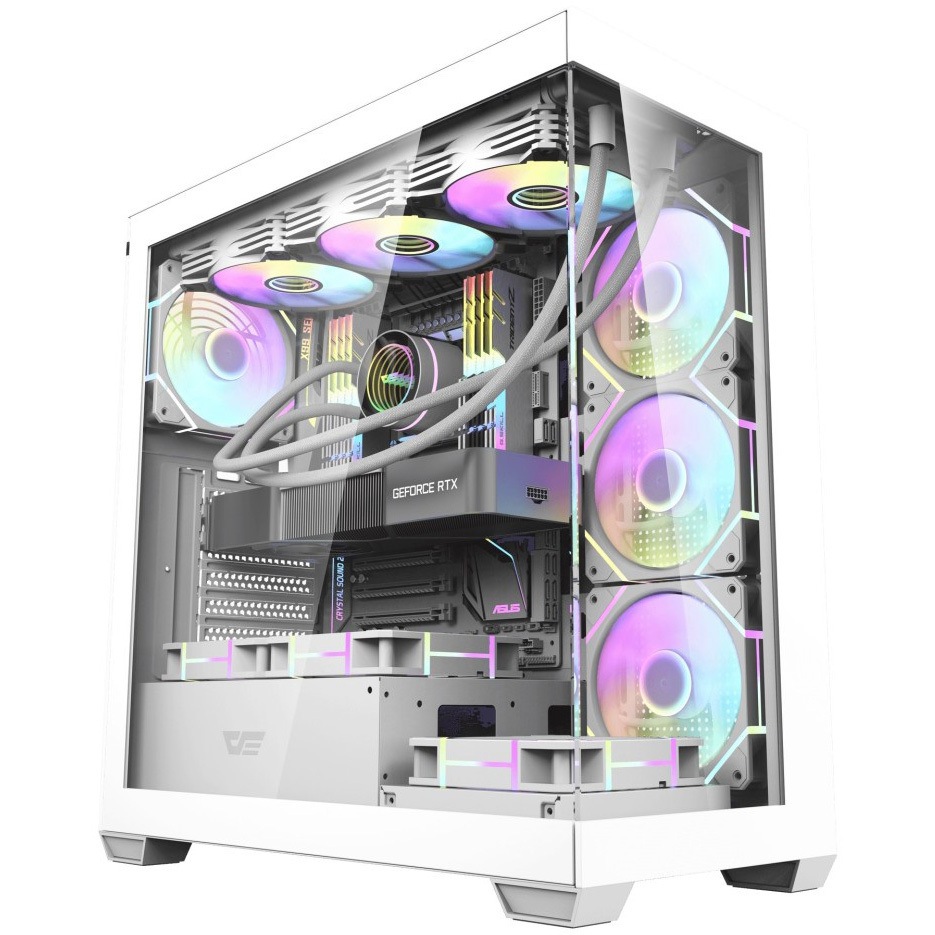 DS900-WHITE+TYPE-C ミドルタワーケース 1個 DARKFLASH 【通販モノタロウ】