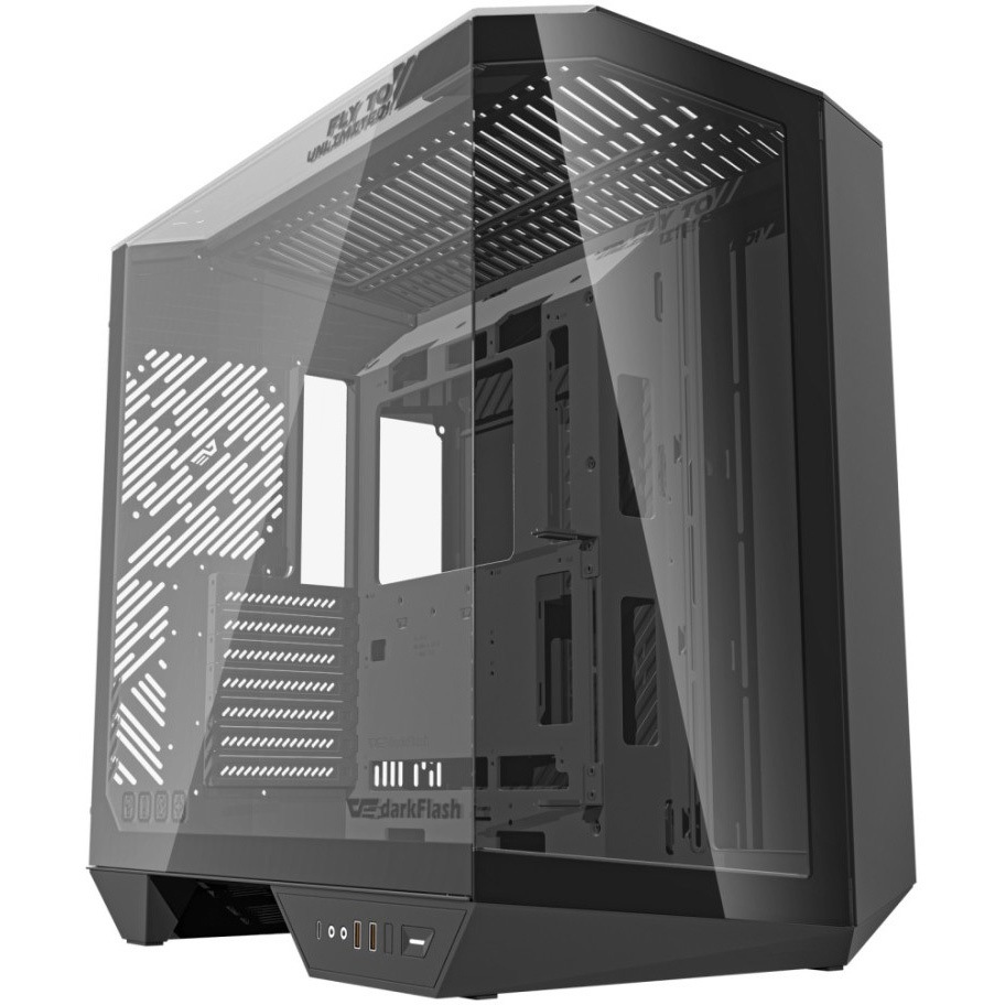 DY470-PCCASE-BLACK ミドルタワーケース DARKFLASH 対応マザーボード