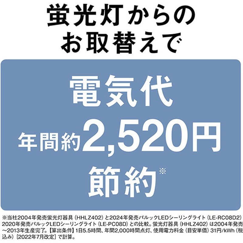 LE-PC08D パナソニック パルックLEDシーリングライト Panasonic