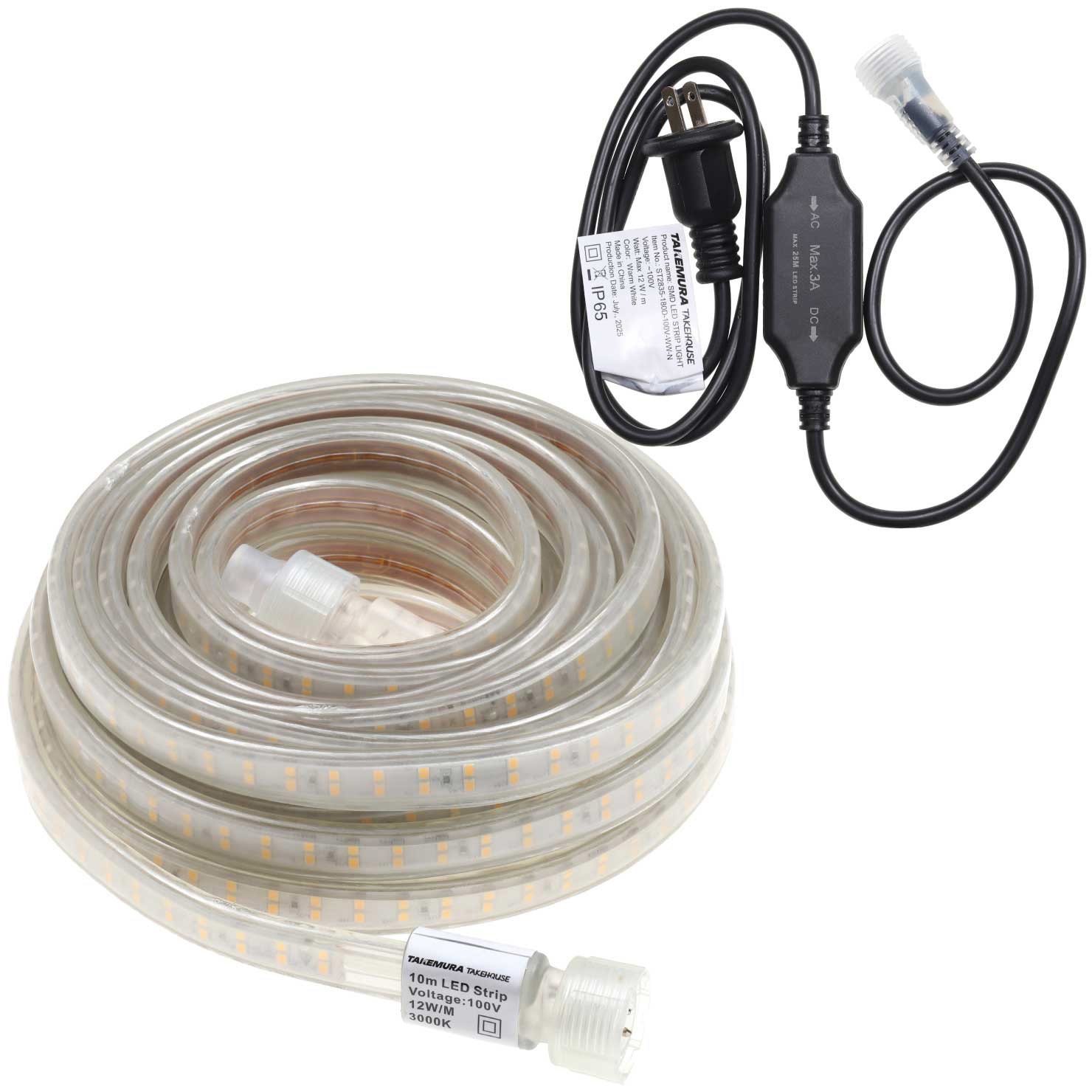 TAKE-190 100v 屋内外専用LEDテープライト 竹村商会 長さ10m TAKE-190