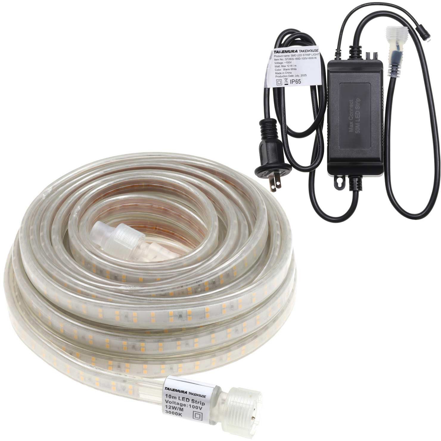 TAKE-190 100v 屋内外専用LEDテープライト 竹村商会 長さ10m TAKE-190