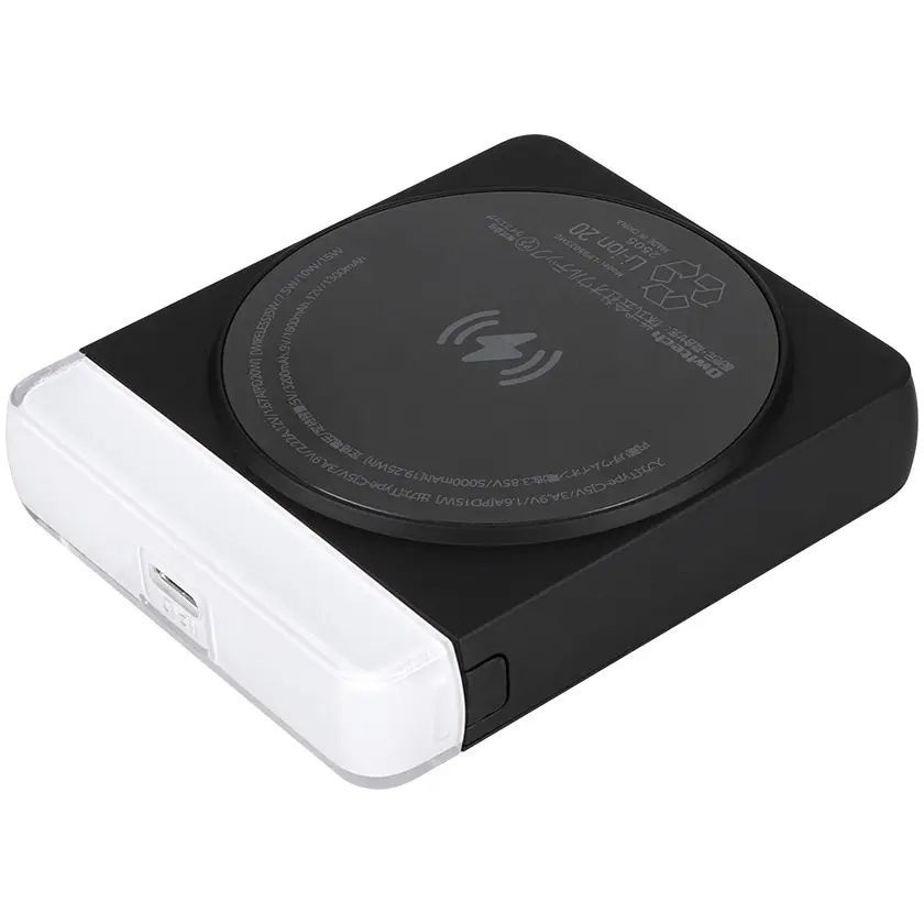 OEC-LPB5023MG-BK 四角小型ワイヤレスモバイルバッテリー5000mAh 1個