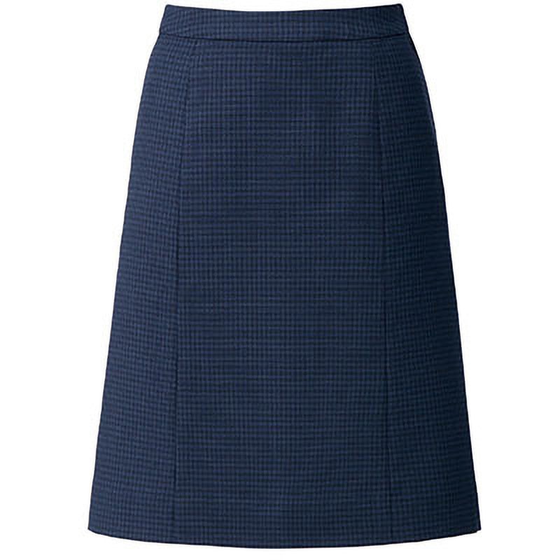 LS2201 Aラインスカート LS2201 ボンマックス ネイビー×ブルー色