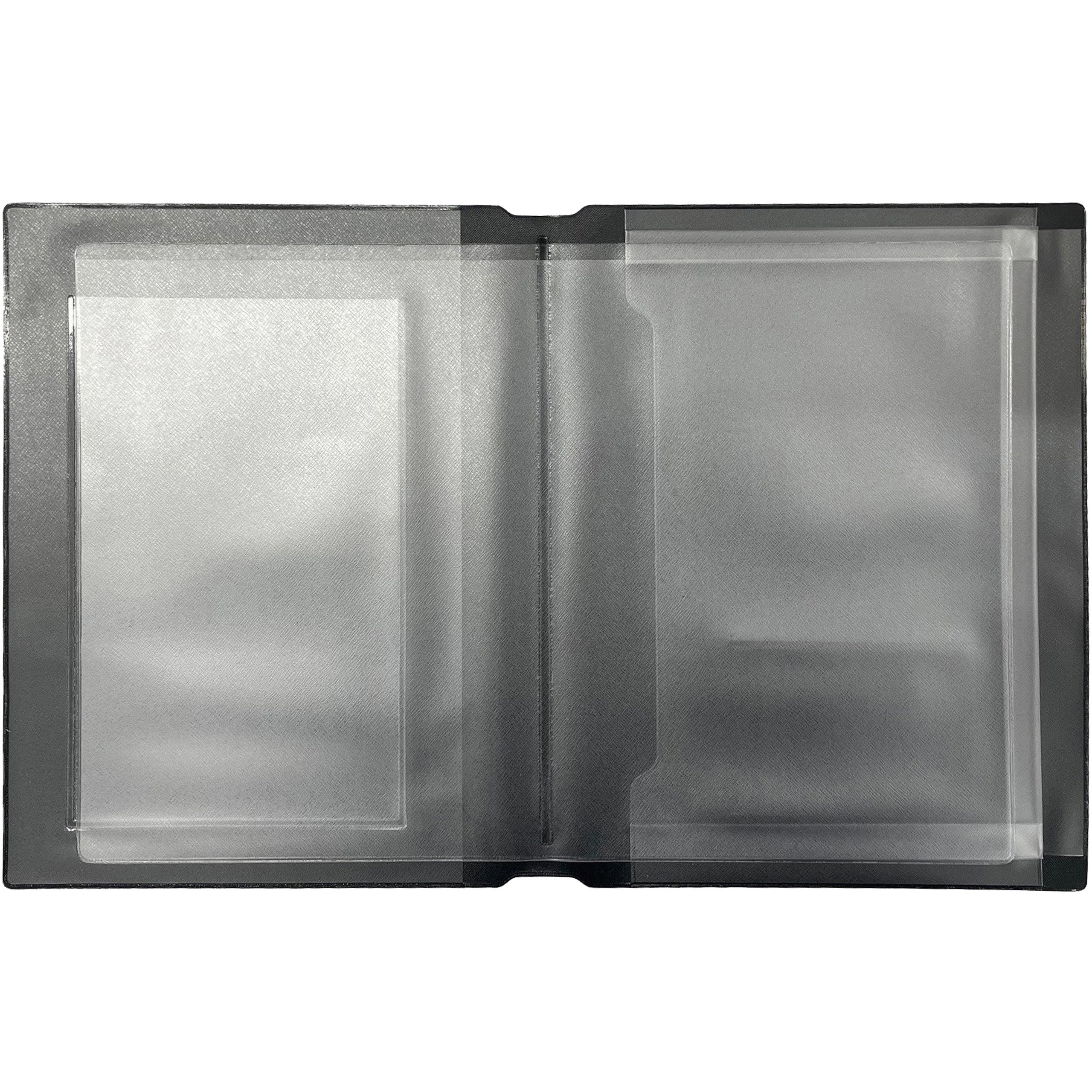 O51AICBK 電子車検証対応 両側サイドポケット付き車検証入れ(片側マチ