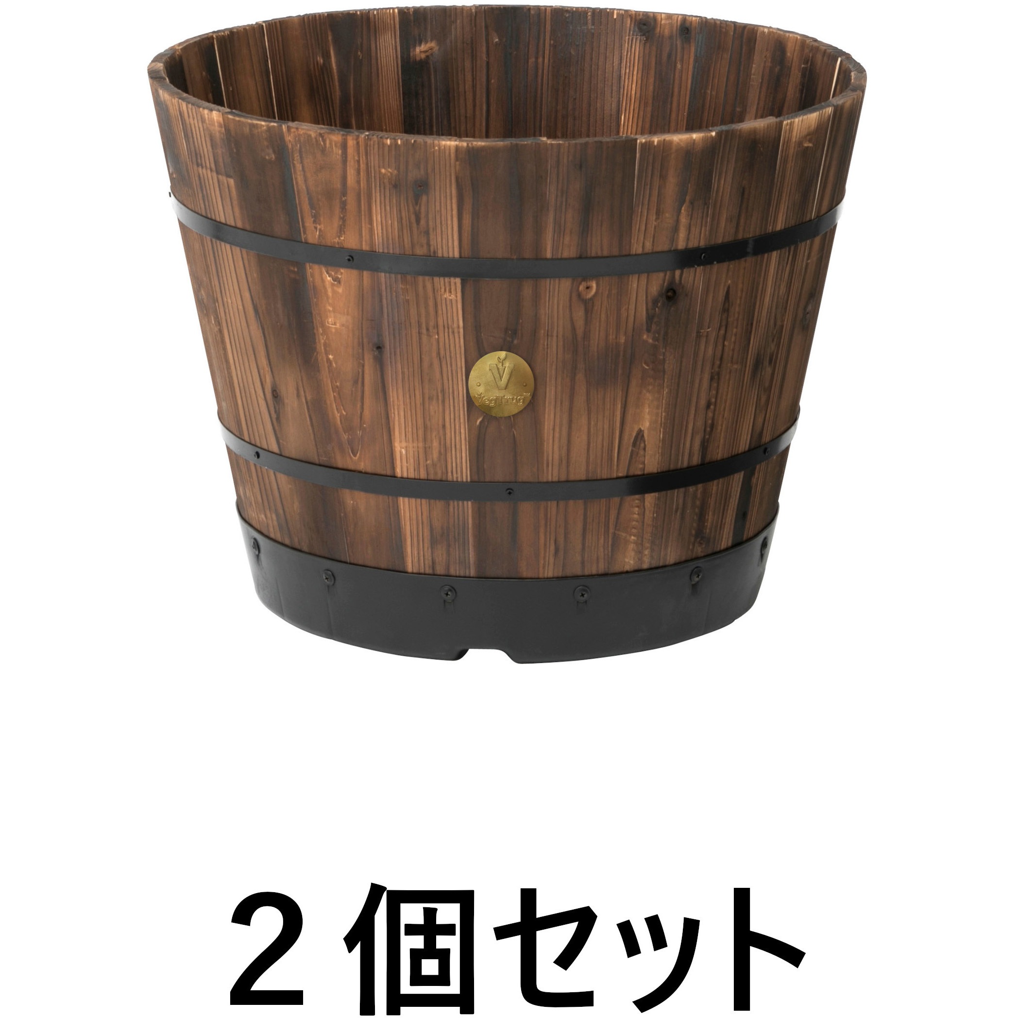 PPW-03L/2S ウッドバレルプランター 大型 1セット(2個) タカショー 【通販モノタロウ】