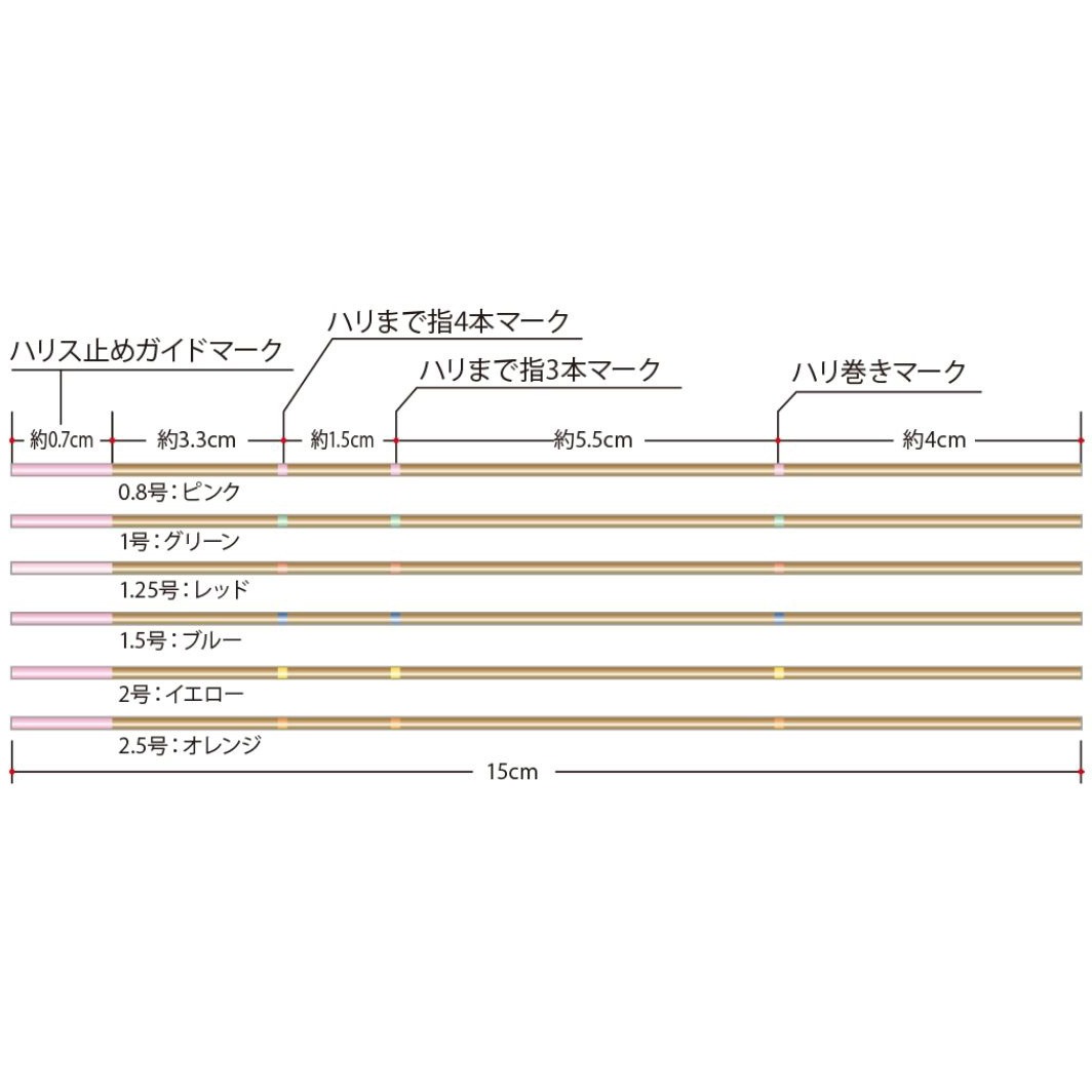 鮎ハリス フロロ SUNLINE ブラウン色 全長15cm 1個(100本) 【通販