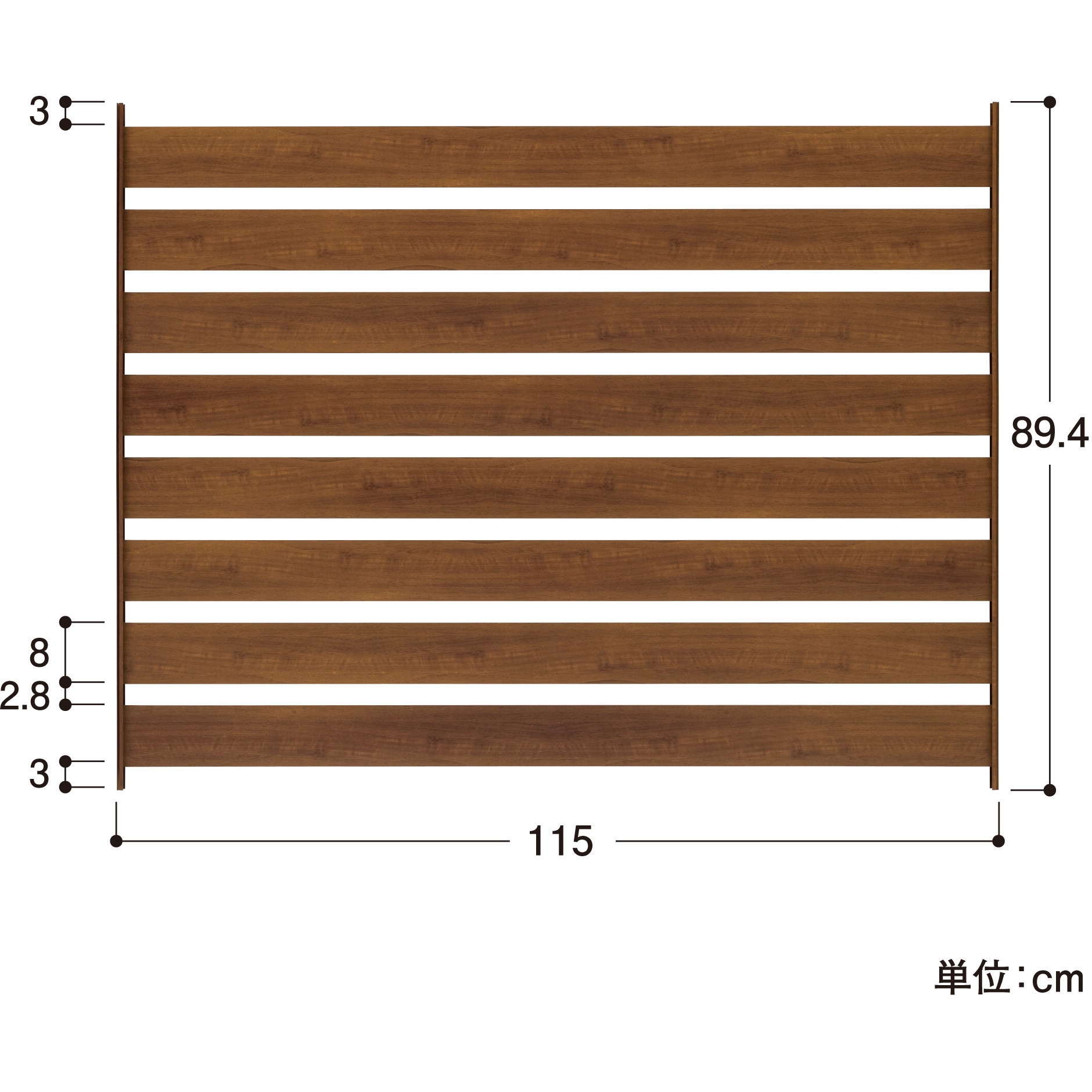 BEW-FE894NW/4 美WOOD シンプルボーダーフェンス 1ケース(4枚