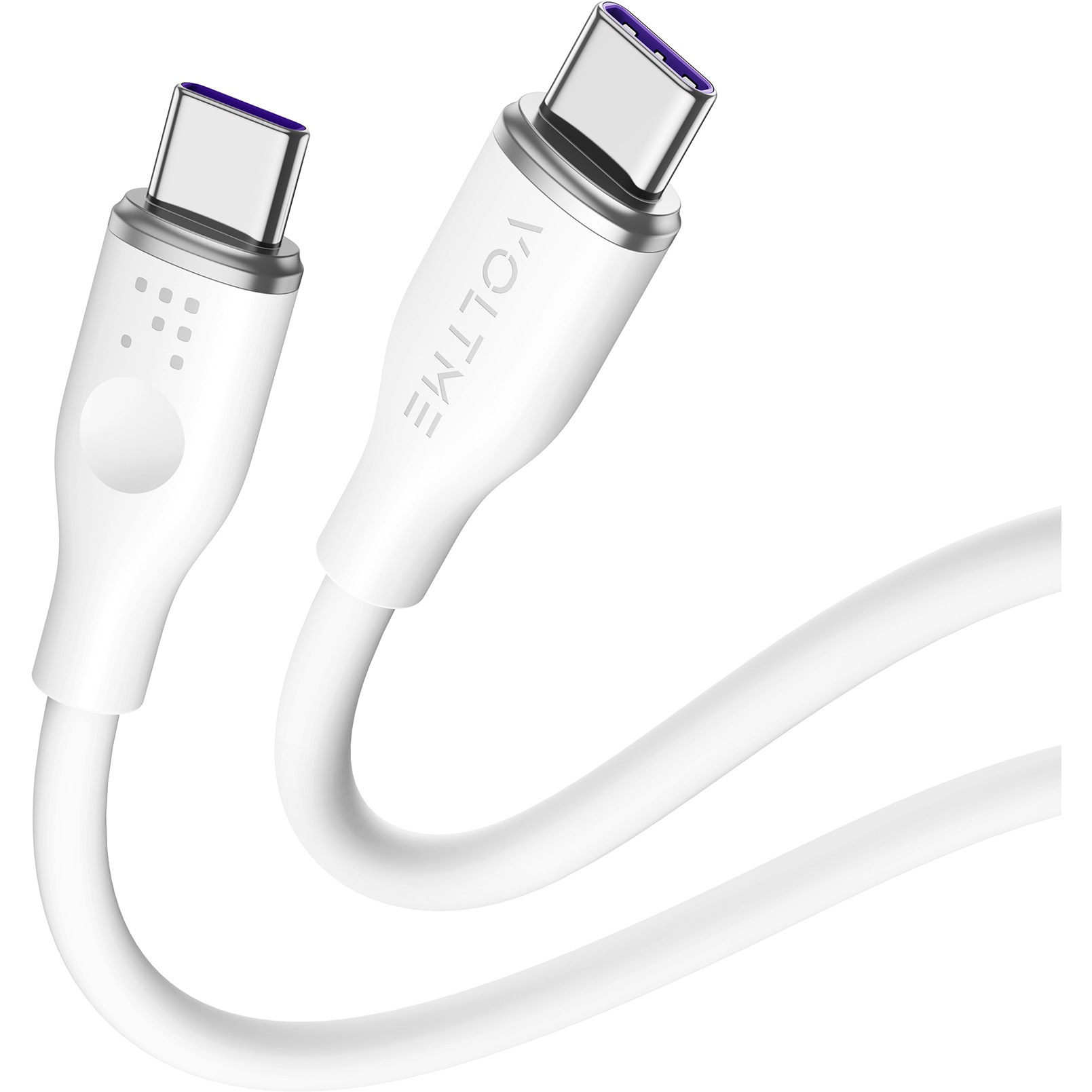 USB↔タイプC 各種 コード C2140 VOLTME モスシリーズ 100W USB-C & USB-C VOLTME 白色