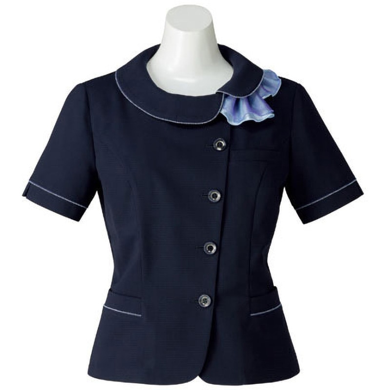 AJ0837 オーバーブラウス AJ0837 ボンマックス 女性用 ネイビー色 15号サイズ