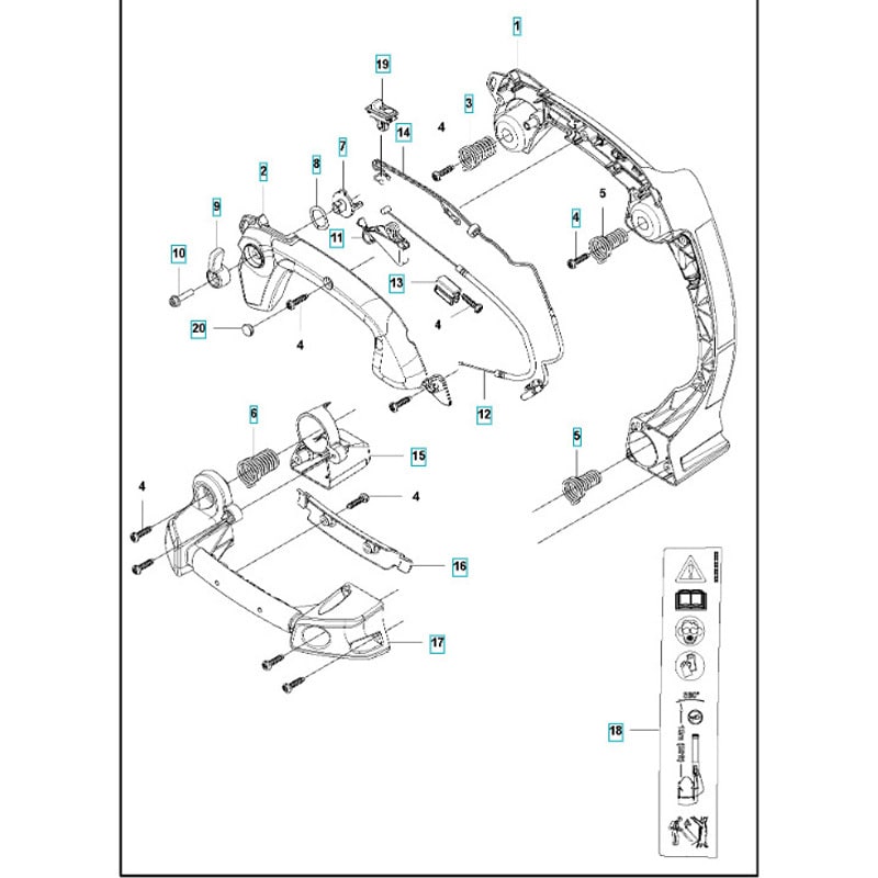 587110402 ゼノア エンジンブロワー HBZ260LV 部品 ハンドル