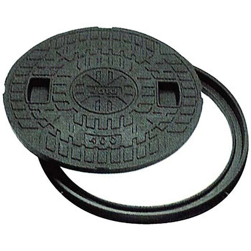 JM-350B 樹脂製マンホールカバー(丸枠セット) 城東テクノ 厚さ31.5mm