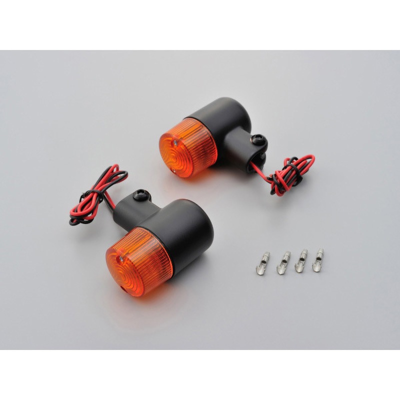 デイトナ バイク用スモールウィンカー 4個セット オレンジ 取り付け