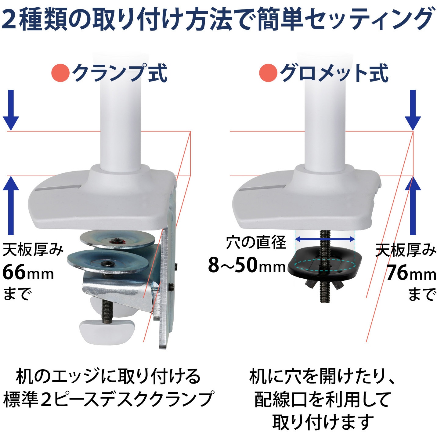45-509-216 エルゴトロン LX デュアル モニターアーム 縦/横型 ロング