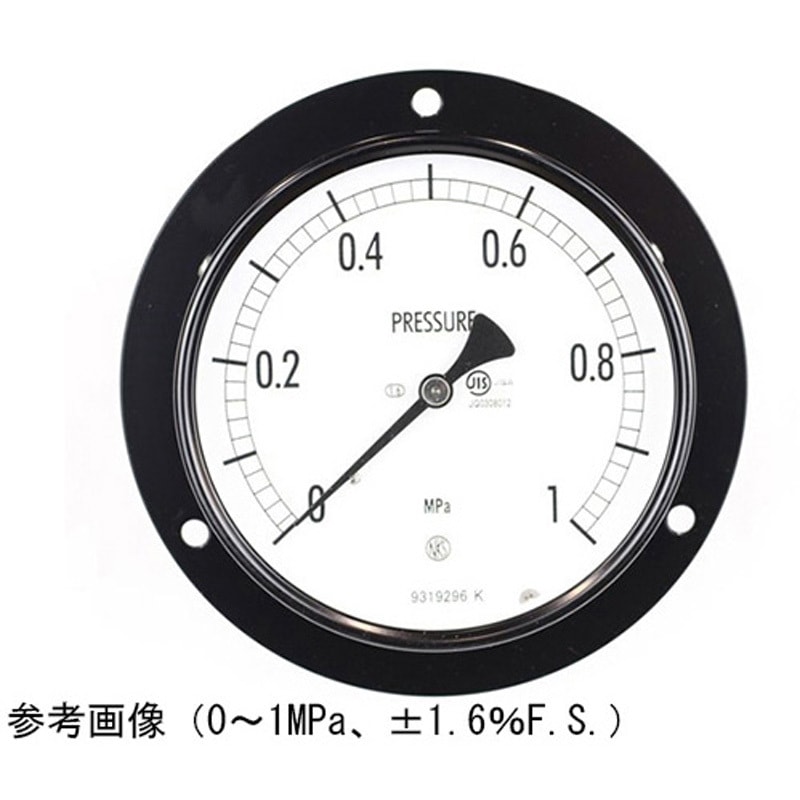 AE15-243 普通形圧力計(Φ100)埋込形D枠(取付穴) AE15-243シリーズ 1個 長野計器 【通販モノタロウ】