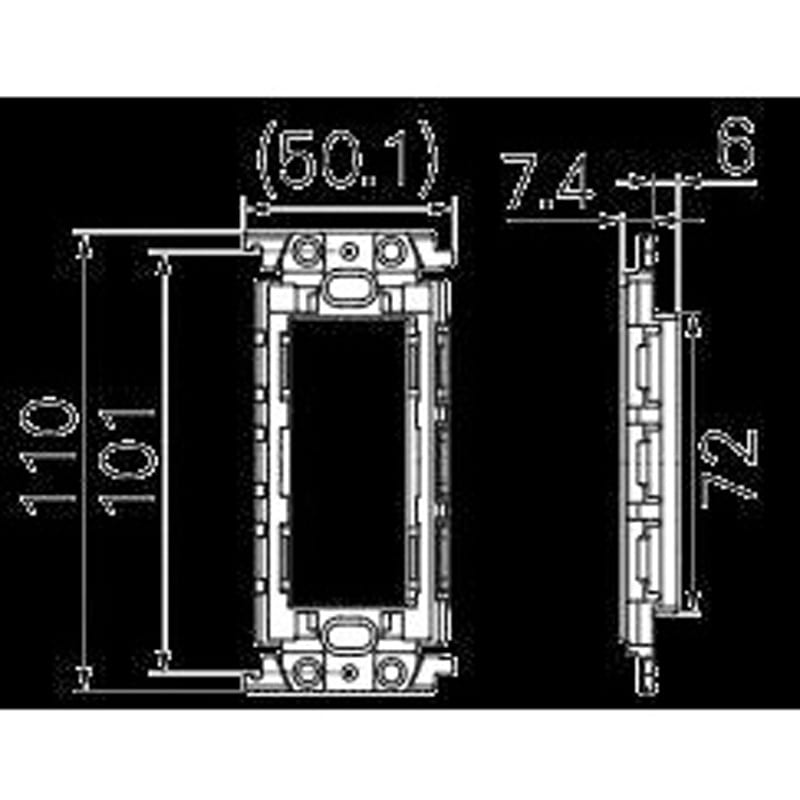 ZP-3RJ-W ZPシリーズ コスモワイド21用絶縁枠付き 1個 カナレ電気