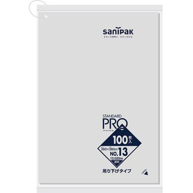 LT33 規格ポリ袋 LDPE 吊下げ 1ケース(30冊×100枚) 日本サニパック 【通販モノタロウ】
