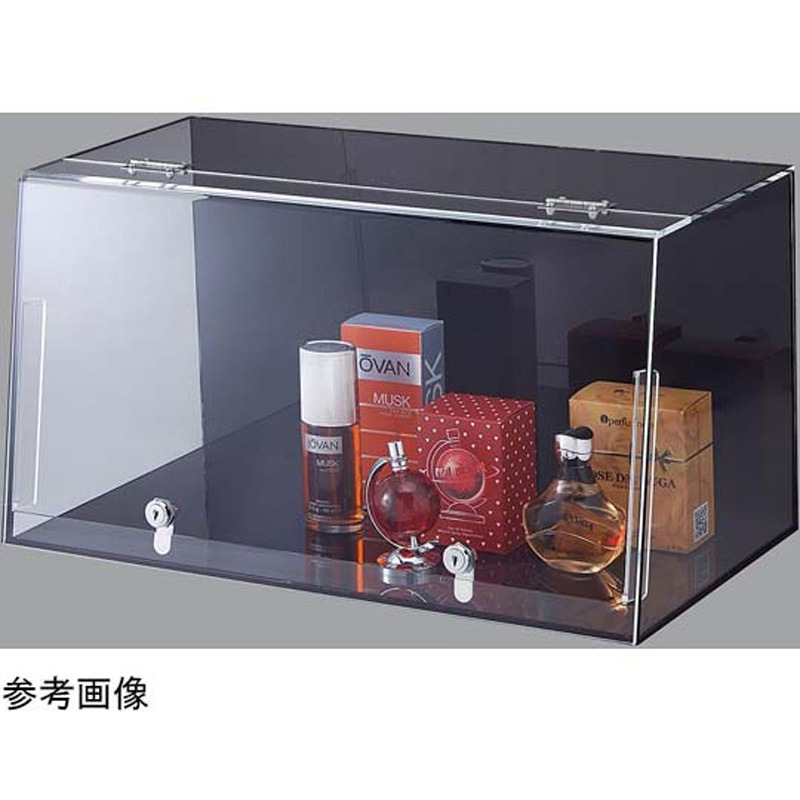 61-779-88-2 ショーケースボックス(鍵付き)背面・底板 黒 61-779-88シリーズ 1個 アズワン 【通販モノタロウ】