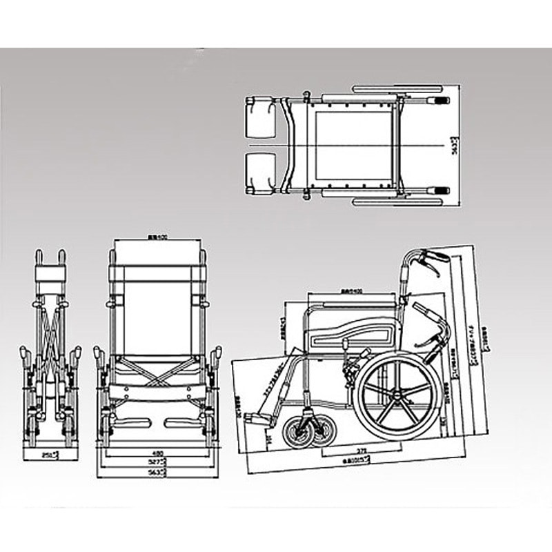 AR-301-40S2 介助式車いす 松永製作所 (車椅子) 緑チェック色 AR-301 AR-301-40S2 介助式車いす 松永製作所 (車椅子) 緑チェック色 AR-301