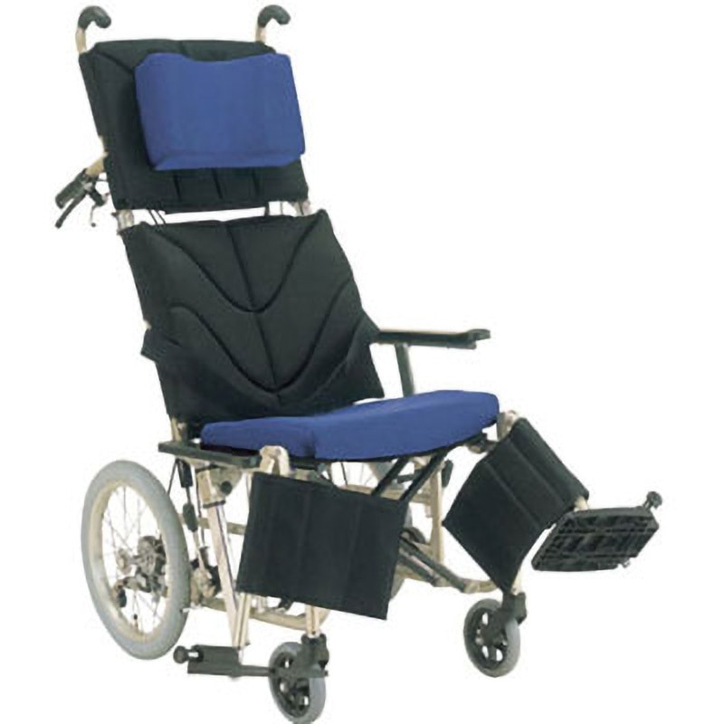 KPF16-42 ティルトリクライニング車いす カワムラサイクル 自走 黒×青