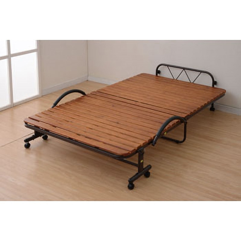 KSBB-SD(DBR)R すのこ折りたたみベッド セミダブル YAMAZEN(山善