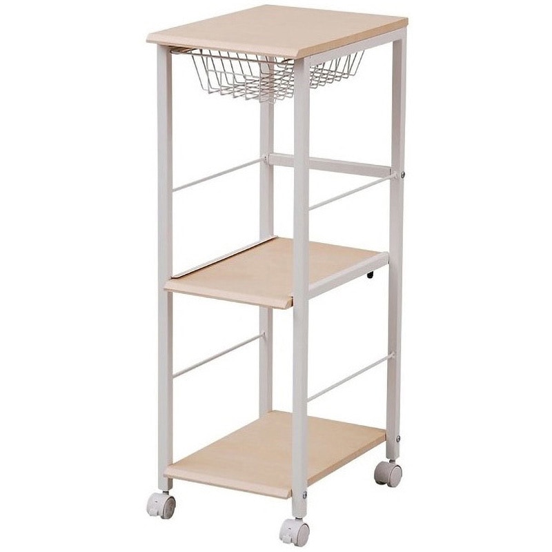 KPB-2942(NM/IV) すき間 キッチンワゴン (幅30cm) キャスター付き 1台