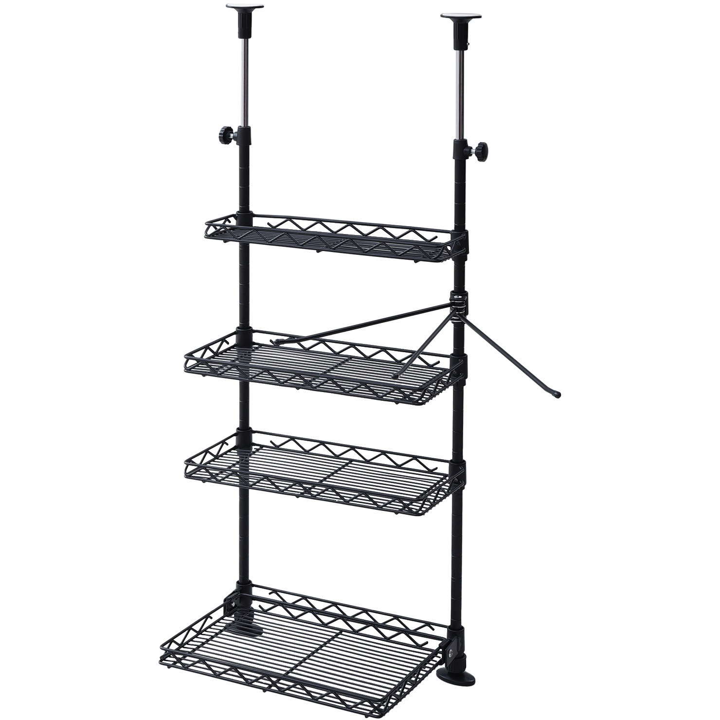 TKRO-304(BK) シンク上 突っ張りキッチンラック YAMAZEN(山善