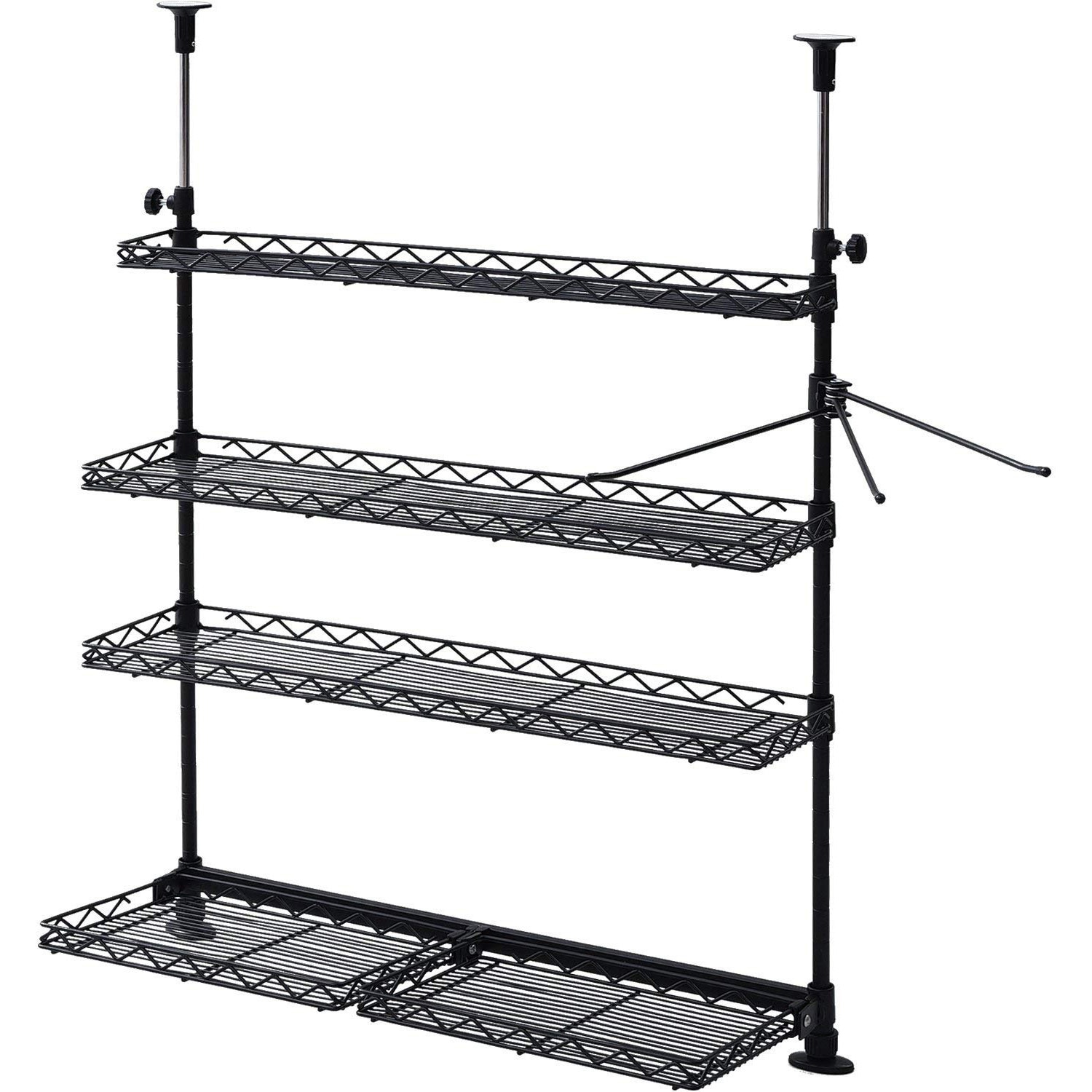 【新品未使用】突っ張りキッチンラック 高さ・幅調整可能 ブラック Luminous キッチンラック 突っ張りラック 幅60cm ルミナスノワール