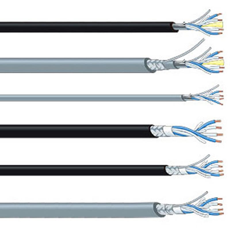 L-4E6AT 200m 黒 電磁シールドマイクケーブル カナレ電気 黒色 長さ