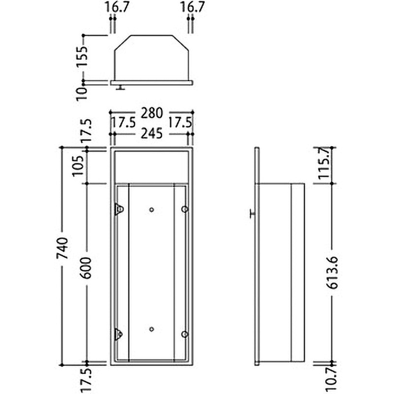 MHVD-ST ひけし 消火器ボックス 全埋込扉付 1台 満点商会 【通販
