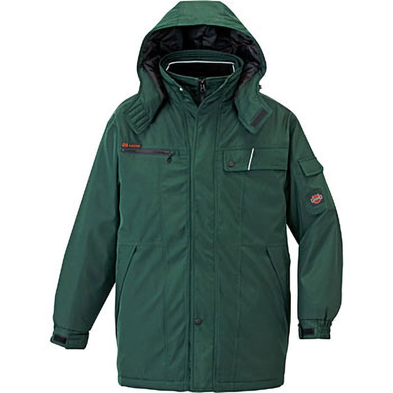 AZ-8560 AZ-8560 本格防風防寒コート アイトス グリーン色 4L着丈87cm