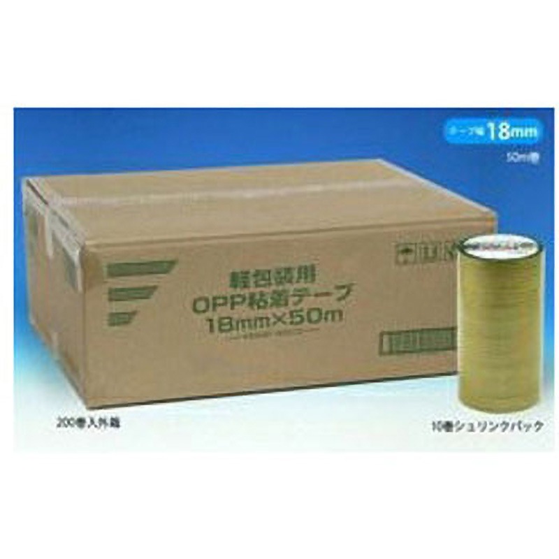 KSSOP-185010 軽包装用OPP粘着テープ(10巻シュリンクパック) KSSOP