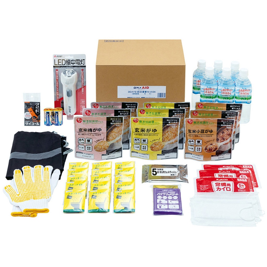 BBS-DX 防災備蓄セット(アルファプラ(R)AID3DAYS) BBSシリーズ 1箱(12点) タイカ 【通販モノタロウ】