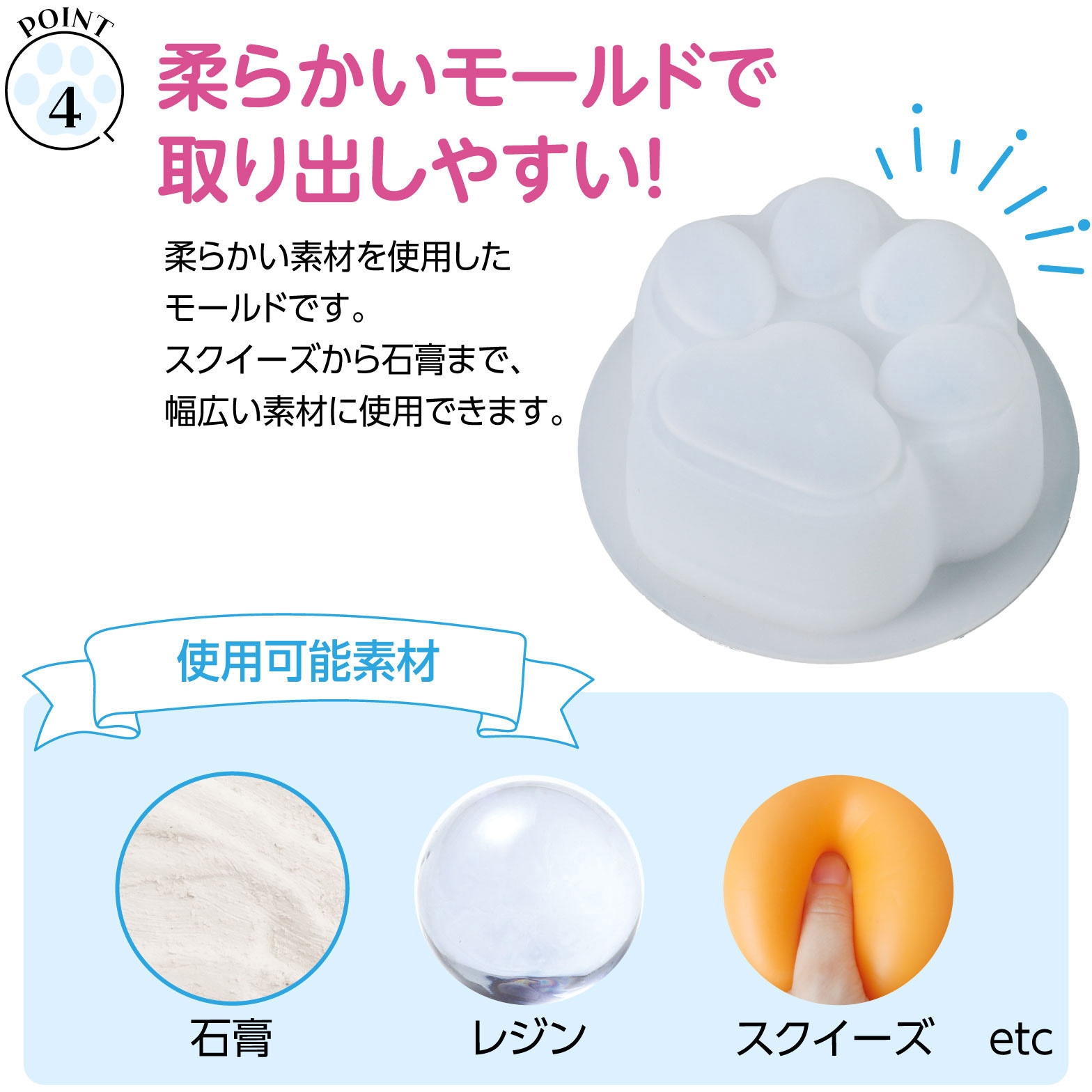 58524 スクイーズキット 肉球 1個 アーテック[学校教材・教育玩具