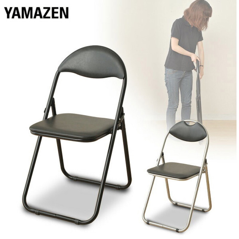 YZX-08(BK) パイプ会議イス YAMAZEN(山善) ブラック色 1脚