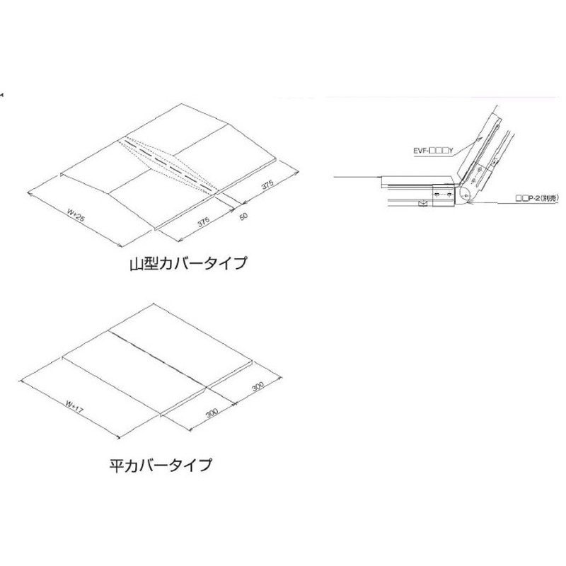 EVF-600 ケーブルラック用カバー 上下自在部用カバー カナフジ電工