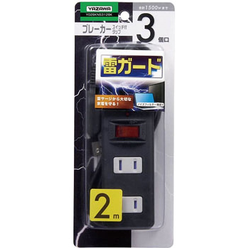 Y02BKNS312BK ノイズフィルター集中SW付 ヤザワコーポレーション