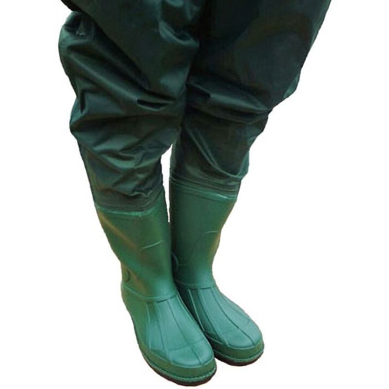 2076 ナイロン胴付水中長靴 天牛(富士手袋工業) モスグリーン色 サイズ