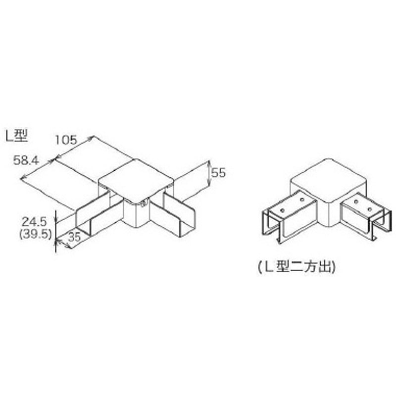 RK-4L レースウェイ(二種金属製線ぴ) ジャンクションボックス カナフジ