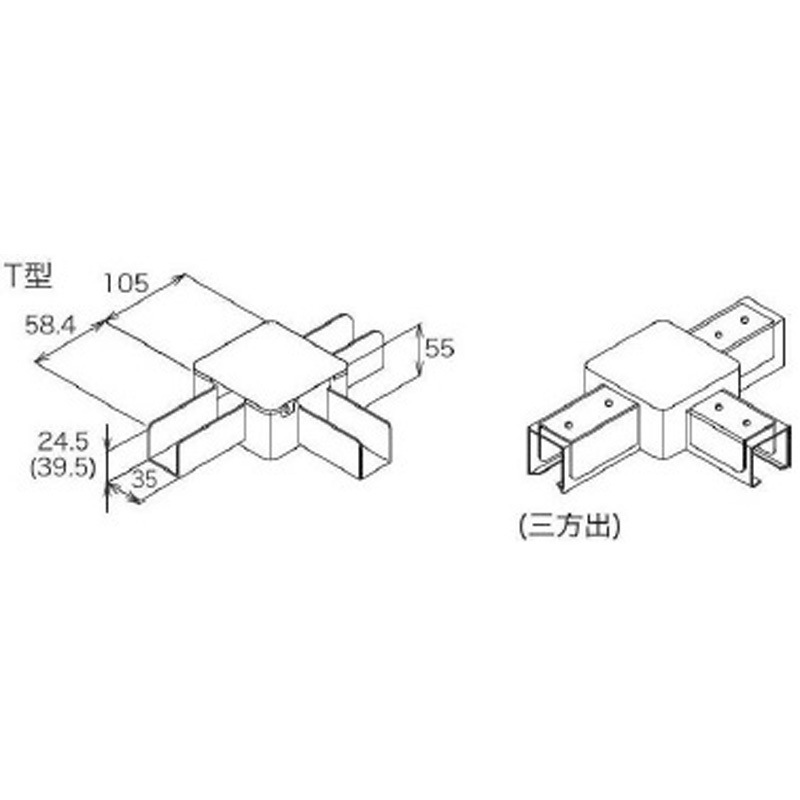 ZK-4T レースウェイ(二種金属製線ぴ) ジャンクションボックス カナフジ
