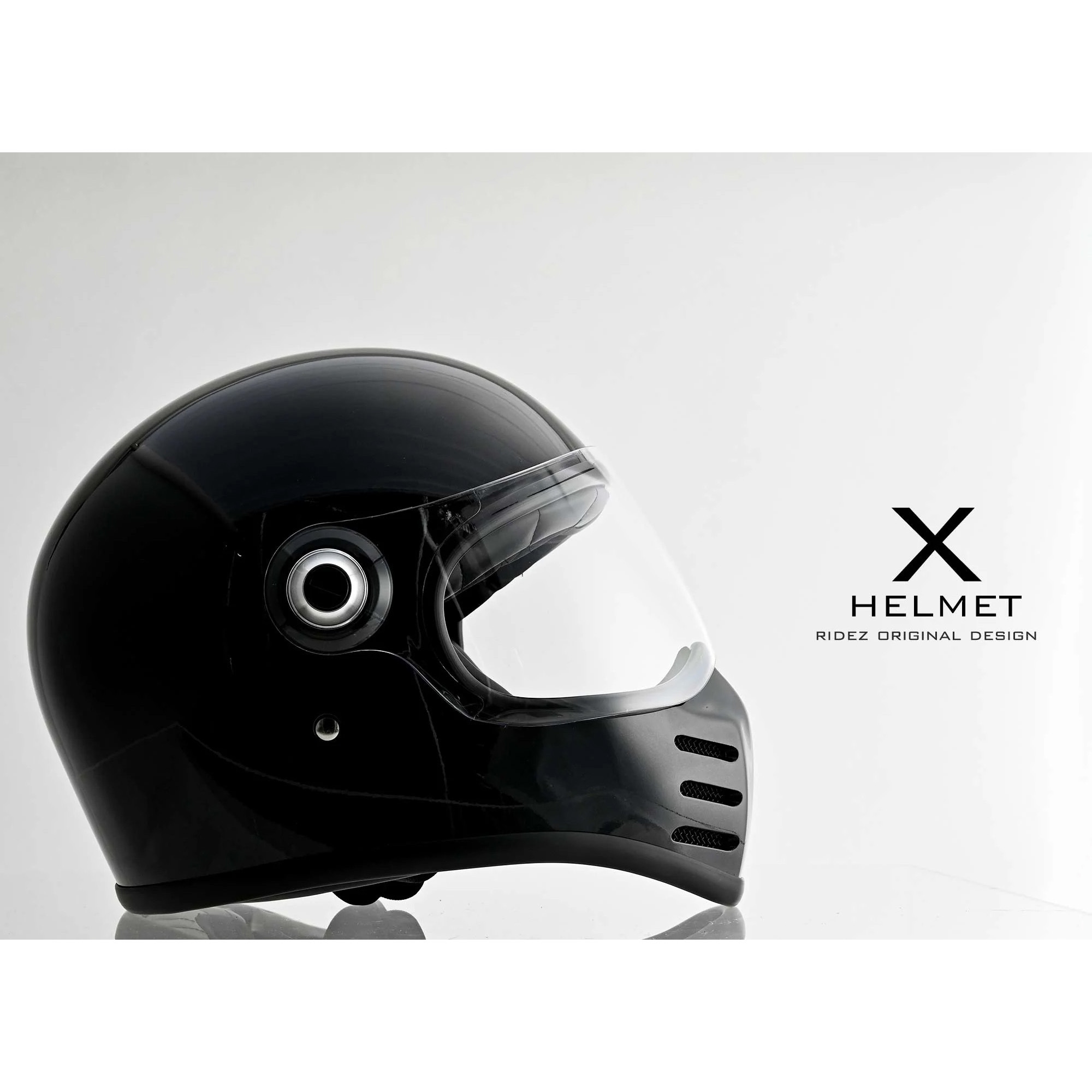 X-GROSSBK-M RIDEZ X GROSSBLACK バイク用フルフェイスヘルメット