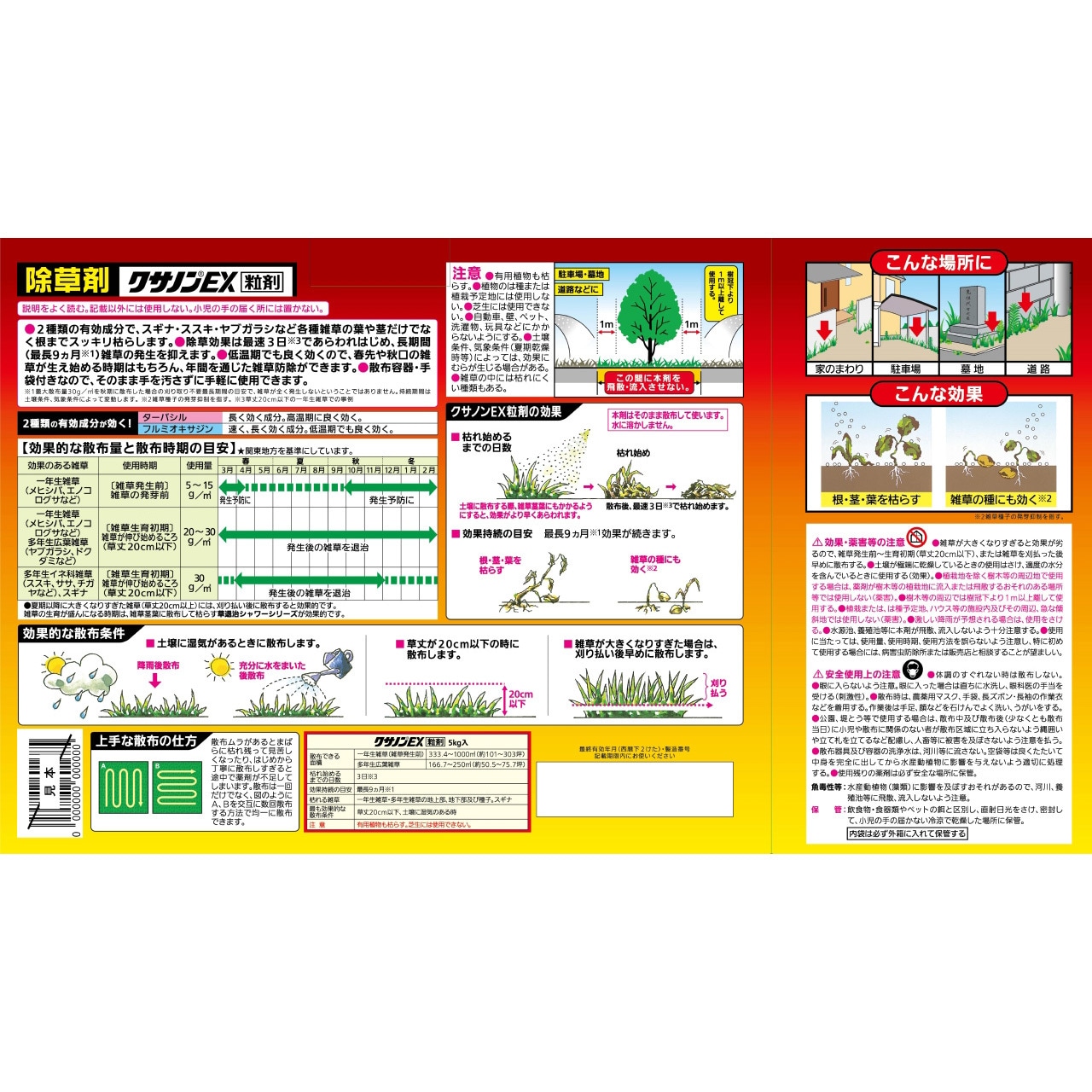 クサノンEX粒剤 1箱(5kg) KINCHO園芸(旧:住友化学園芸) 【通販モノタロウ】