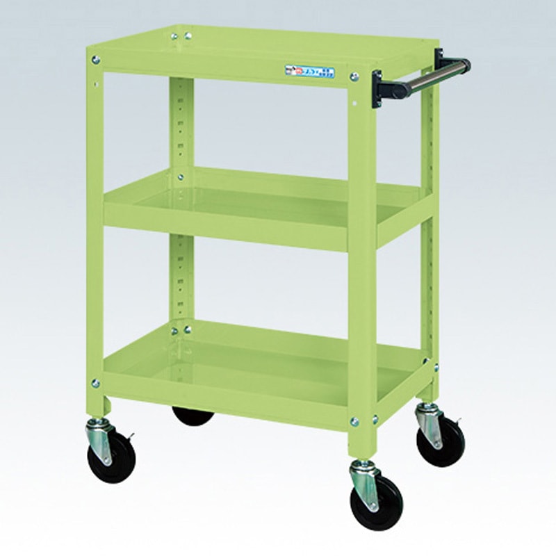 SAS-60883RG スーパーワゴン(ゴム車/H880/3段タイプ/ねじ込み式