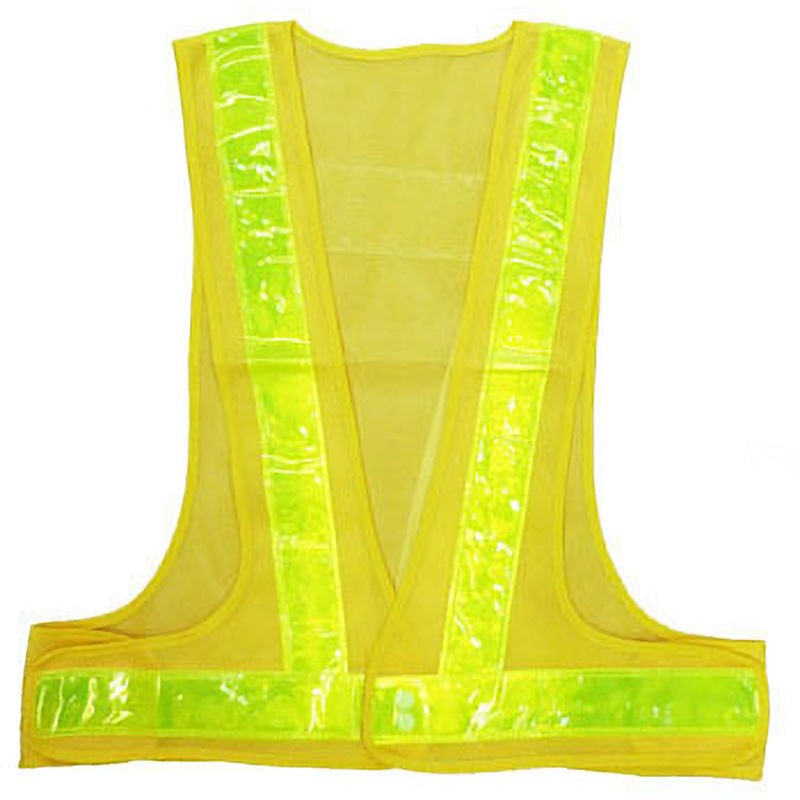 5544 差し替え式 反射ベスト/安全ベスト OKACHO テープ地色:黄 色(本体