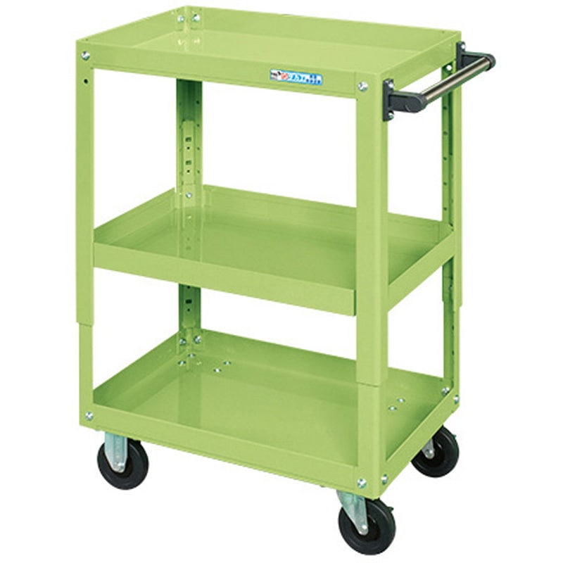 TSAP-60723RG スーパーワゴン(高さ調整タイプ/ゴム車) サカエ 3段