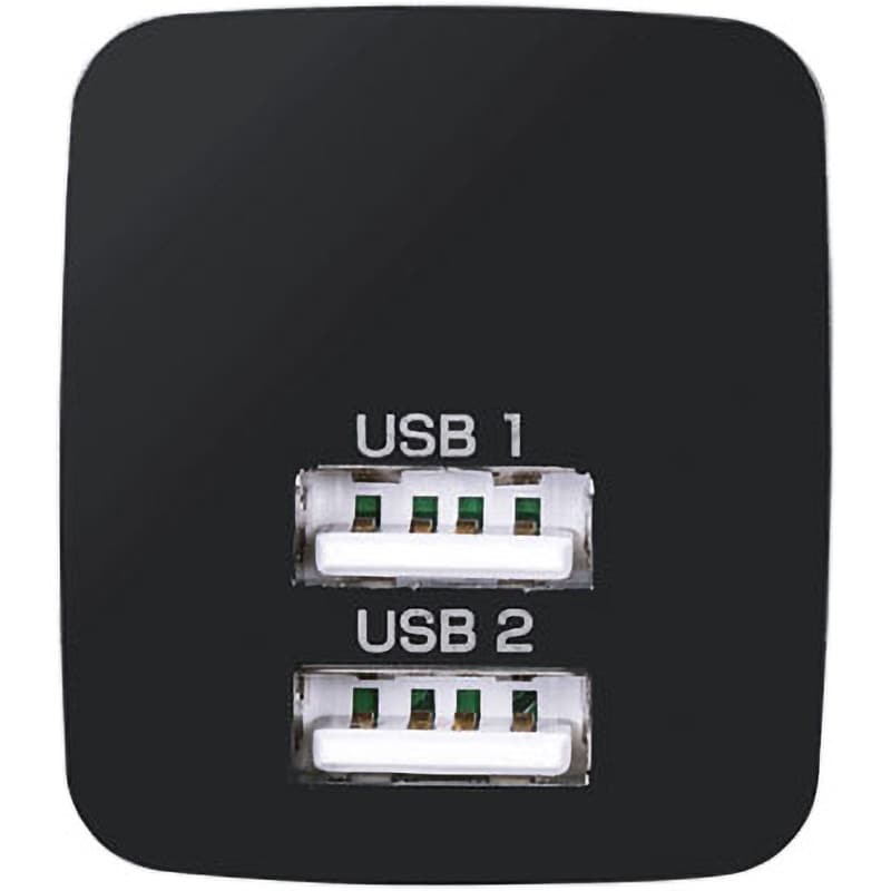 ACA-IP44BK USB充電器 サンワサプライ (最大)2.4A - 【通販