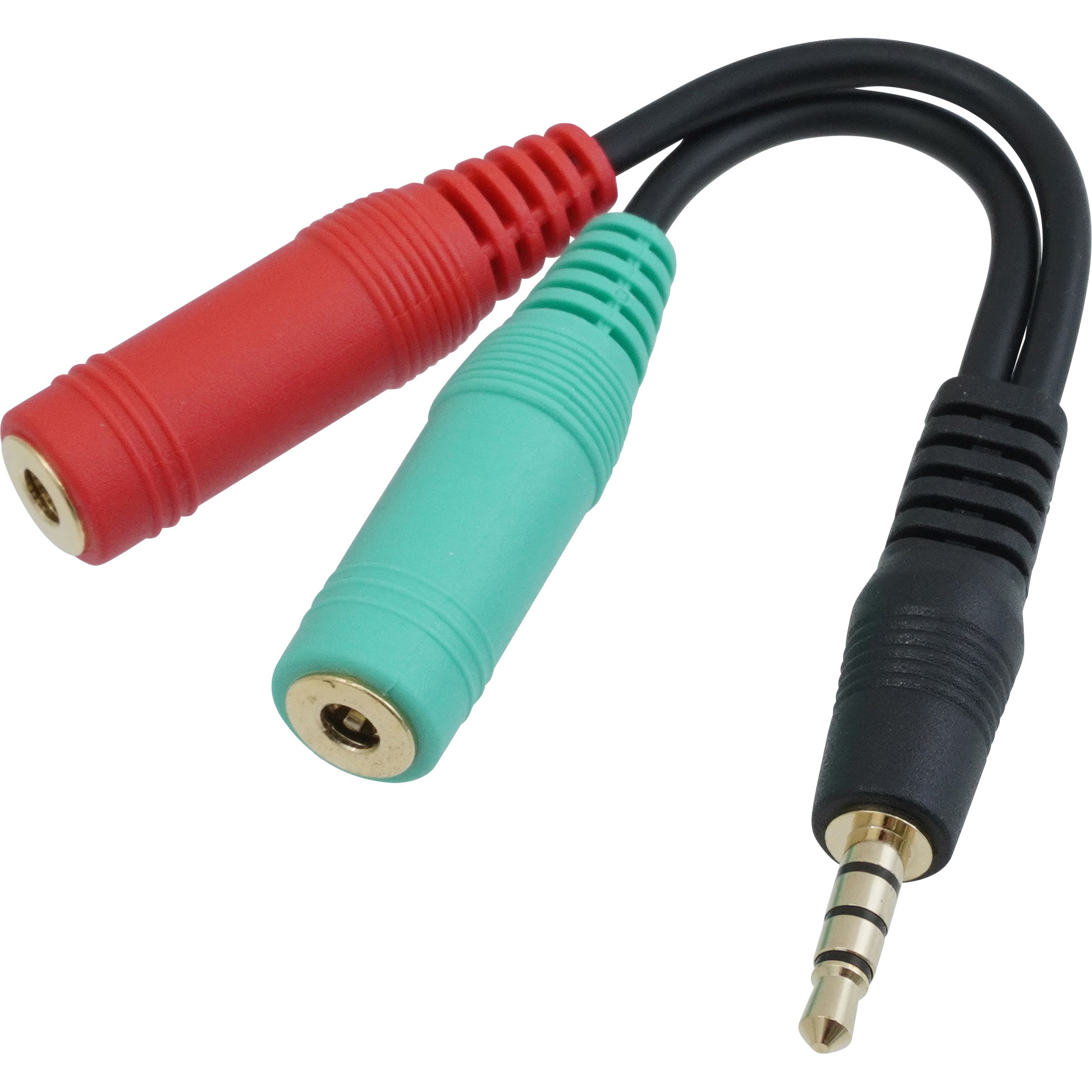 KM-A25-005 ヘッドホン+マイク用変換アダプタケーブル(3極メス×2→4極