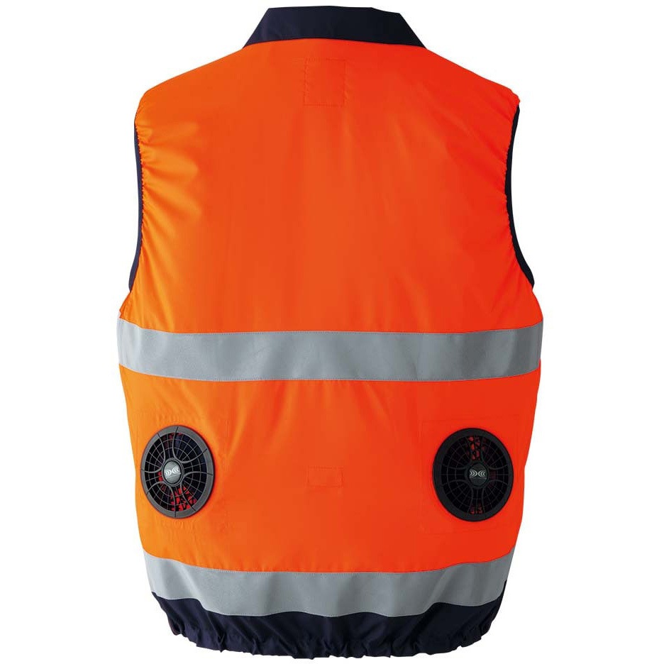 のび品 9203 空調服高視認ベスト 9203 Asahicho(旭蝶繊維) ケイコウオレンジ色