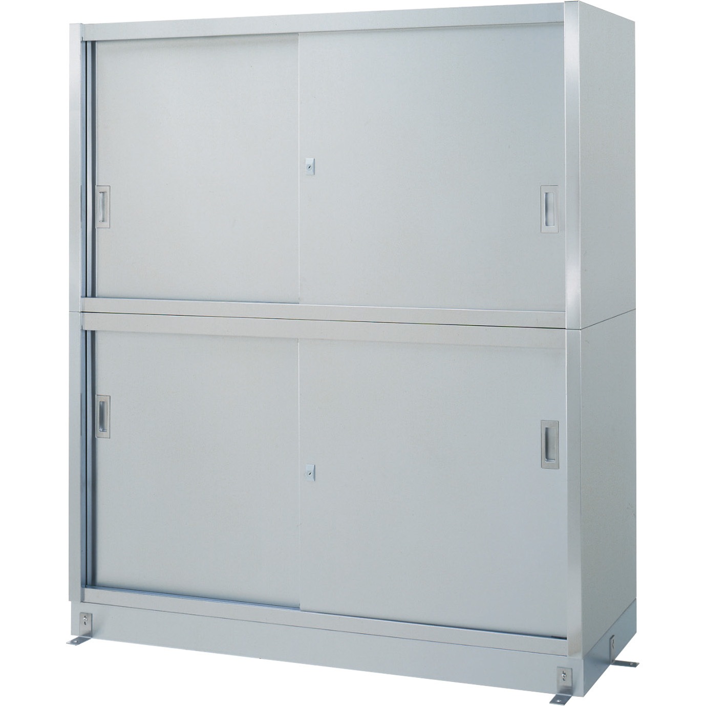 V-12060 ステンレス保管庫(V型・ステンレス戸仕様・二段式)(SUS430) 1台 シンコー 【通販モノタロウ】