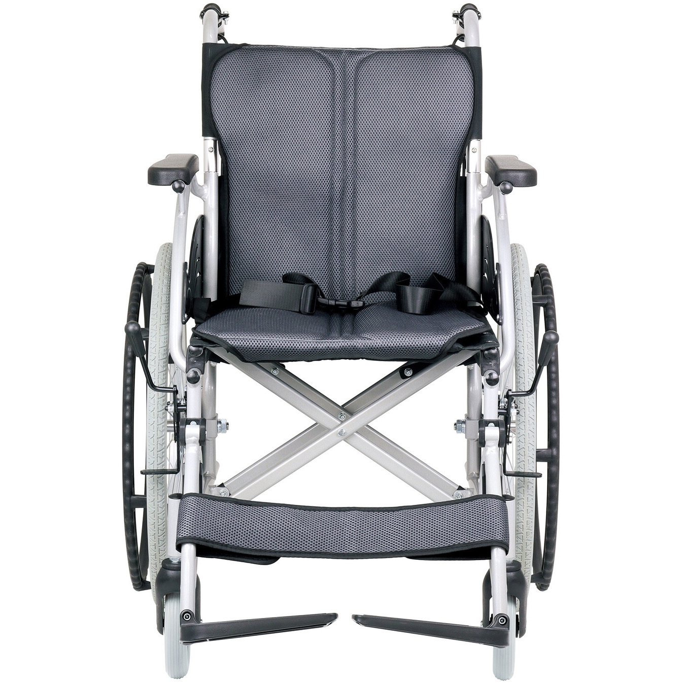 a31940 ノーパンク車椅子(自走式) ファミリー・ライフ グレー色